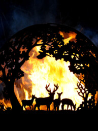 Garden Rooms Of Surrey Fire Bowl With Deer