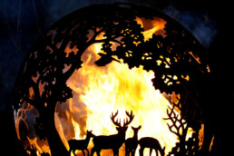 Garden Rooms Of Surrey Fire Bowl With Deer